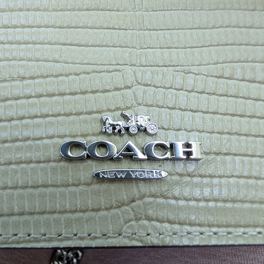 Coach Mini Wallet On A Chain Pale Green NEW WITH TAGS - Picture 5 of 8